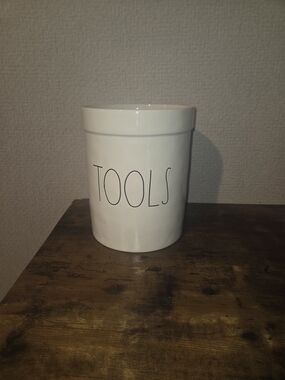 White Ceramic Tools Utensil Holder - Kitchen Organizer